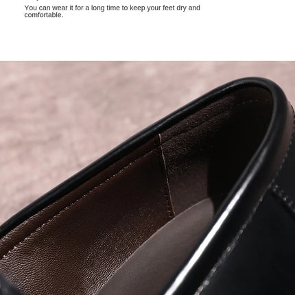Men's Formal Shiny Handmade Leather Shoes Set Foot Business Casual Slip-on Shoe Shoes
