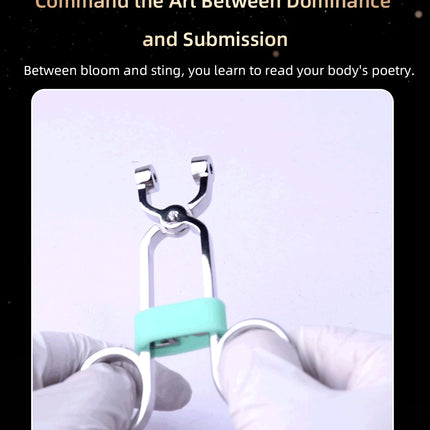 QKKQ Handheld Stainless Steel Nipple Clamp Nipples Stimulator Sexy Tools Teat Bondage For Women Couple Intimate Game BDSM Toys