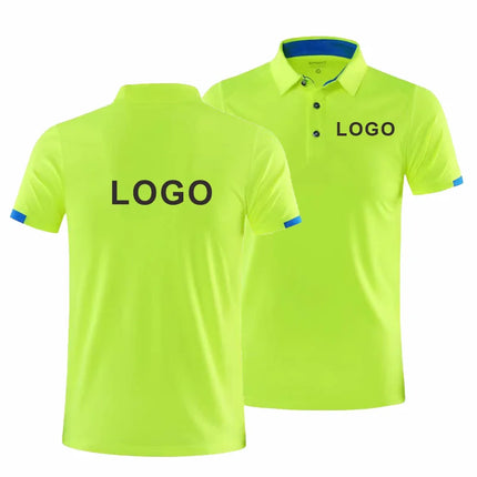 2023 Quick-drying Sports Polo Shirt Custom Design Company Brand Logo/Print Embroidery Breathable Lapel Short Sleeve Tops S-4XL