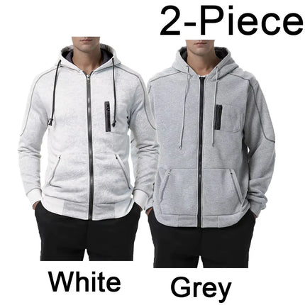 Men's Full Zip Hoodie Jacket Hooded Plain Pocket Sports Outdoor Daily Sports Hot Stamping Designer Basic Casual Sweatshirts