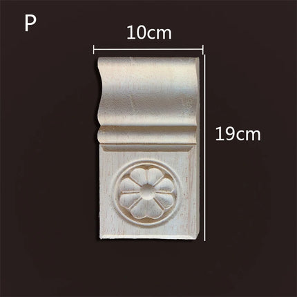 Applique for Furniture In Wood Figurines Moulding Decal Carved Wedding Decoration Maison Accessories Stair Decoration Wood Onlay