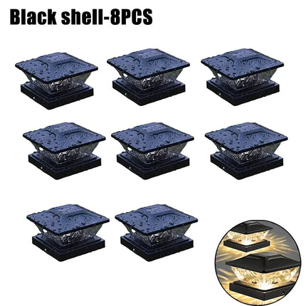 Outdoor Waterproof Villa Gate Fence Light Solar Light Outdoor Villa Column Lamp Fence Gate Pillar Head Led Lamp For House Garden