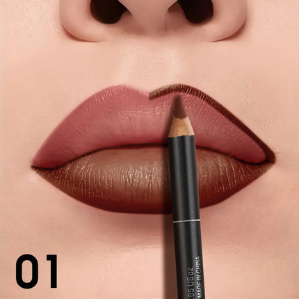 3PCS Silky Matte Lip Liner - Create Defined Contours with Long-Lasting Color, Waterproof & Non-Sticky, Smooth Application