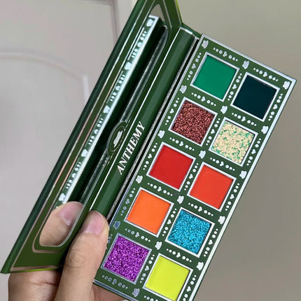 Anthemy 12 Color Eyeshadow Palette Backlight Butterfly Matte Chameleon High Pigmented Shimmer Flash Spotlight Eye shadow