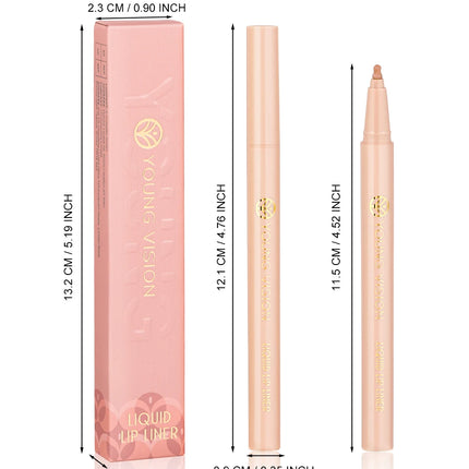 12 color matte liquid lipliner sponge gourd head fog surface bare color waterproof lip glaze red pen