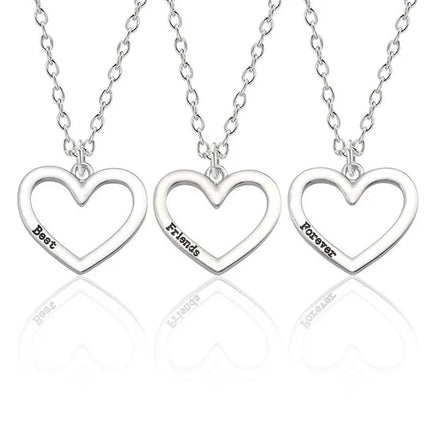 Zircon Best Friend Zircon Love Couple Pendant Necklace 2 Pcs/ Set Rainbow Broken Heart BFF Good Friends Friendship Jewelry Gift