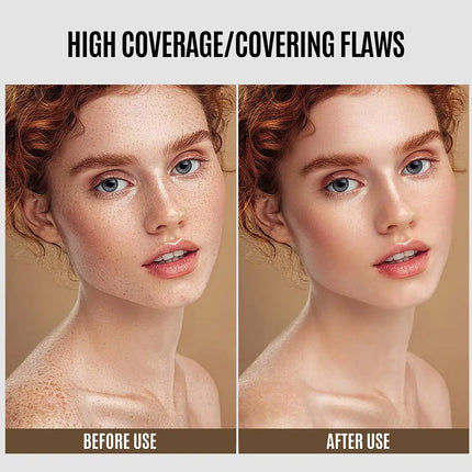 LOOKAVE Liquid Foundation Long Lasting Full Coverage Matte Cream CC Foundation Makeup Concealer Natural Liquid Base Moisturizing