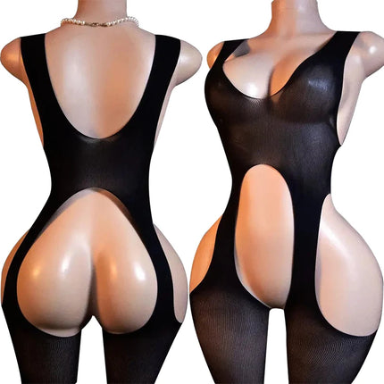 Hot Mesh Hollow Out Bras Body Suits Erotic Lingerie Women Open Backless Crotchless Bodystocking Sexy Temptation Underwear Sets