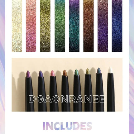 Chameleon Eyeliner Gel Pen Waterproof Shiny Chrome Eye Shadow Liner Pencil Glitter Pearl Green Gold Lying Silkworm Eyes Makeup