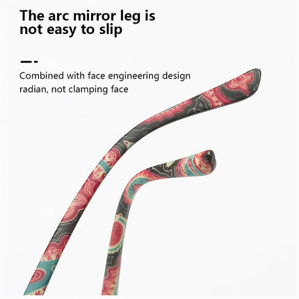 Square Plastic Hinge Floral Printed Anti Blue Light Reading Glasses Women Presbyopic Glasses with Cases +0.5 +0.75 to 4.0