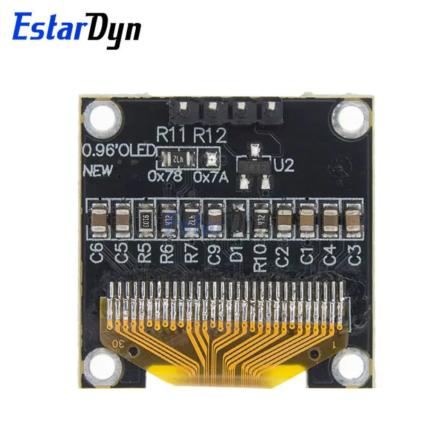 Estardyn DIYUSER 0.96 Inch OLED SSD1306 White/Blue/Yellow 128X64 IIC I2C Serial Display  12864 LCD Screen Board For