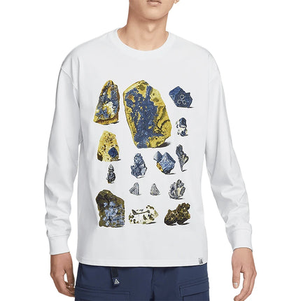 Nike Official Genuine 2024 New Men's Fashion Print Breathable Long Sleeve T-Shirt FZ6701-121