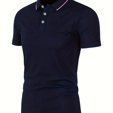 2025 Hot Sale Men's Summer Casual Breathable Comfortable Polo Shirt Men's Solid Color High Quality Short Sleeve T-Shirt