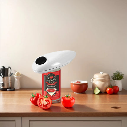 Electric Can Opener Hands Free Jar Opener Smooth Edge Tin Opener Battery Operated for Weak Hands for All Kinds of Jars Gadget