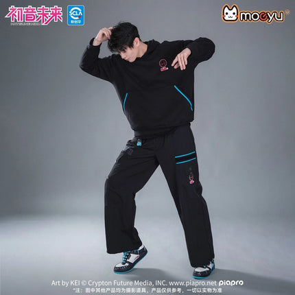 Moeyu Hatsune Miku Cosplay Men's Trousers Cargo Pants Anime Vocaloid Women Man Clothes Work Trousers Casual Costume