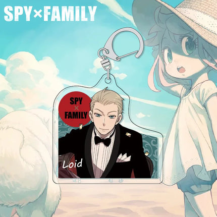 SPY×FAMILY Anya Keychain Acrylic Charm Cute Anime Figure Pendant for Backpack Bag Accessories Spy x Family Merchandise Gift for