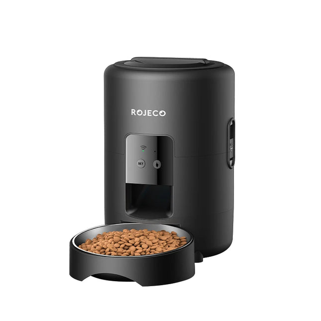 ROJECO Automatic Dog Feeder 2L WiFi App Remote Control Smart Cat Food Kibble Dispenser Auto Cat Feeder For Pet Feeding Supplies