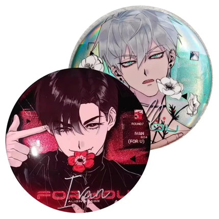 2Pcs Alien Stage Ivan & Till Cartoon Keychain Acrylic Chain for Woman Men Fashion Anime Figure Acrylic Keyring Pendant Gift