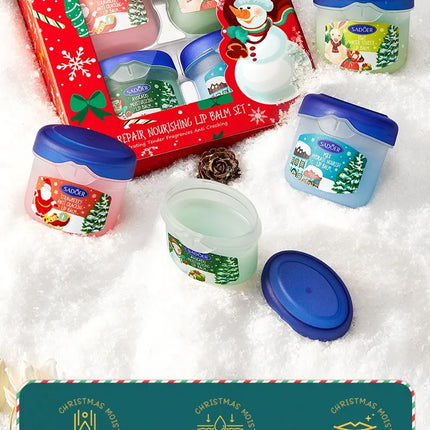 4pcs Lip Balm Set,Christmas Gift Set,Nourishing & Moisturizing Lip Butter Skin Care Lipsticks Makeup for Holiday New Year Gift