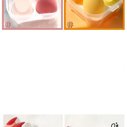4pcs Makeup Sponge Cosmetic Puff Dry and Wet Combined Cosmetic Egg Women Foundation Powder Puff Bevel Cut Makeup Sponges
