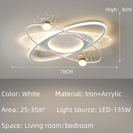 Modern LED Chandelier Light Luxury Starry Sky Home Decor Living Children's Room Bedroom Lamp Indoor Lighting Kids’ Pendant Ligh