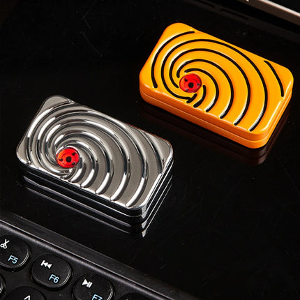 Sliding lid, push-pin style miniature creative finger-top spinning toy, portable office stress-relieving toy