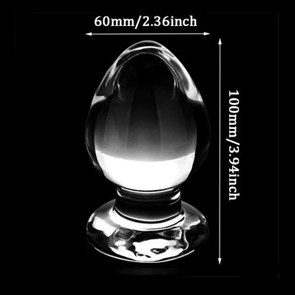 Large Crystal Butt Plug Vagina Ball Big Pyrex Glass Anal Dildo Bead Adult Sex Toys for Women Men Gay Masturbator