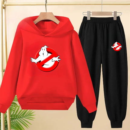 Black children's Hoodie coat Ghostbusters movie Suitable Age 2-12 boys girls sweatshirt outerwear pants set autumn clothing