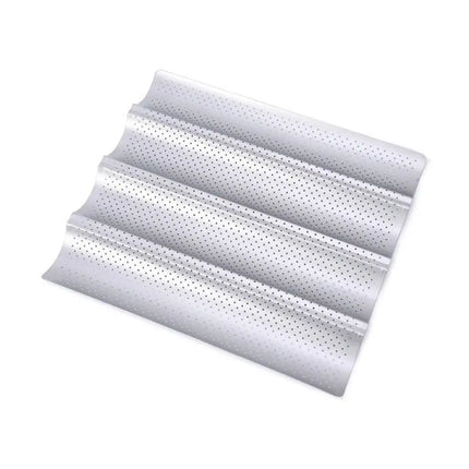 New Nonstick Baguette Baking Tray 2/4 Grooves Bakeware Baguette Mold Baking Tool Waves French Bread Baking Pan