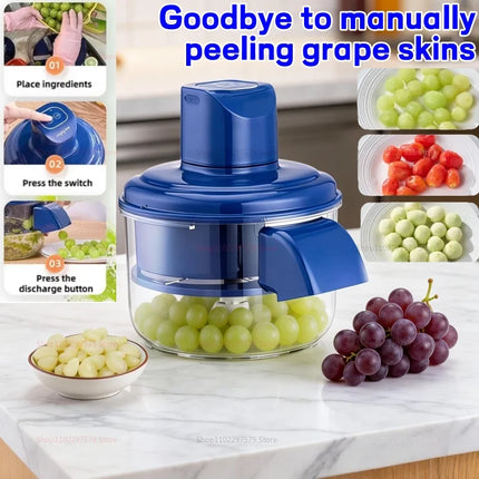 Household Rechargeable Fruit Kitchen Tool, Automatic Grape Peeler,Effortless Peeling,Electric Garlic Peeler,Smart Fruit Machine