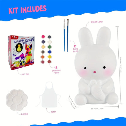 Paint Your Own Unicorn Lamp Art Kit, DIY Night Light, Arts & Crafts, Painting Kit for Kids Ages 8-12, Art Supplies Birthday Part