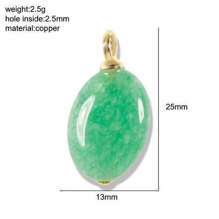 Bohemian Natural Stone Bead Charms For Jewelry Making Supplies Blue Green Stone Zircon Dijes Diy Earrings Bracelet Necklace