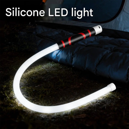 SCKDAY 360° Flexible LED Work Light 800LM Silicone Inspection Lamp Type-C Charging Bendable Flashlight for Tight Engine Space