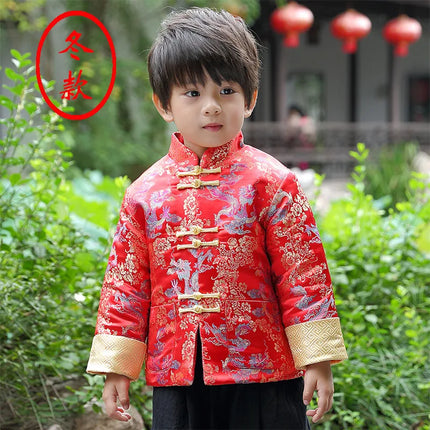 Kids Clothes Children Clothing Baby New Year Vintage Coat Performance Costumes Tops Chinese Hanfu Boys Ethnic Style Traditional