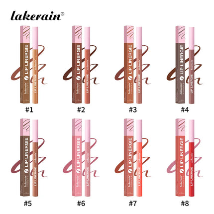 Lakerain Lip Liner Pencil Ballpoint Felt Tip Transfer-proof Lip Liner Stain Smudge-proof Waterproof Lip Liners Natural Makeup