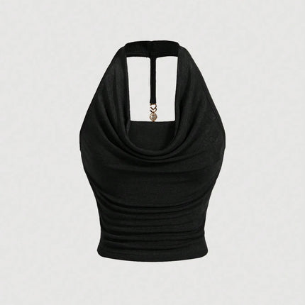 New niche elegant and comfortable halterneck women's vest