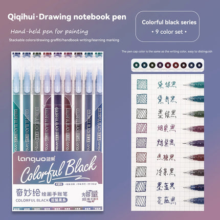 105Color Hand Account Gel Pen Languo Morandi Retro Pen Large-Capacity Color Handbook Pen For Student Painting Graffiti Writting
