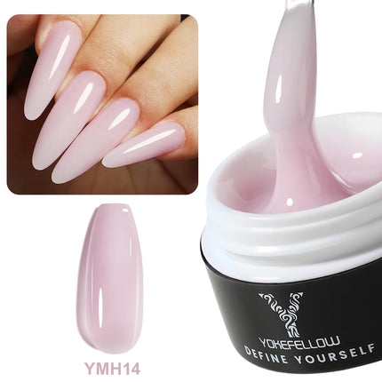 NEW YOKEFELLOW Builder Gel Nail Polish 15g Jelly Blue Hard Gel HEMA TPO Free Extension Gel Colorful Builer Varnish For Nail DIY
