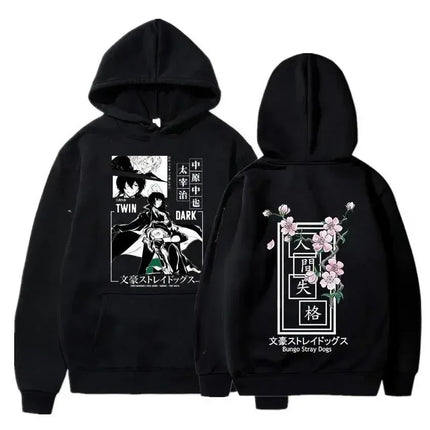 Anime Bungo Stray Dogs Men's Autumn and Winter Warm Fashion Comfortable Hoodies Harajuku Style Hip-Hop Outdoor Sports Street