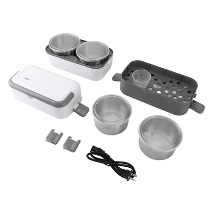 Electric Lunch Box 200W Rapid Heating Auto Shut Off Portable Food Heater with 4 Stainless Steel Containers for Work Travel
