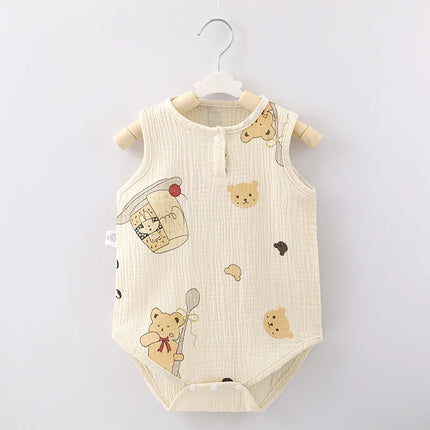 2026 New In Summer Infant Newborn Baby Girls Boys Sleeveless Cloth Cotton Outfits Kids Casual Jumpsuits Toddler Bodysuits