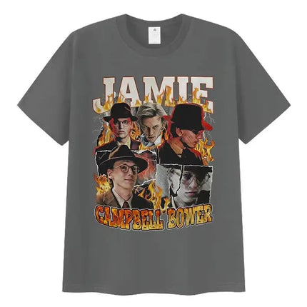 Vintage Fashion Classic Gothic Clothing Limited Actors Jamie Campbell Bower Graphic Print T-shirt Casual Cotton T-shirt Unisex