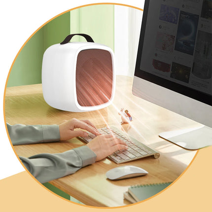 500W Portable Mini PTC Ceramic Heater Mute Fast Heating Warm Air Fan for Indoor Household Desktop Office Winter