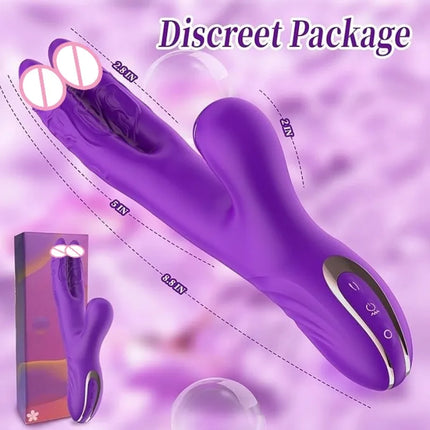 Tapping Flapping Vibrator Dual Dildo for Women Clitoris Clit Sucker Stimulator Powerful Sex Toy Woman Female Rabbit Vibrators