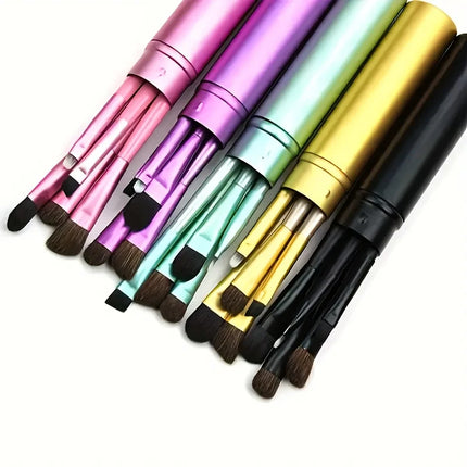 5-piece cosmetic brush set, eye shadow concealer soft brush, portable travel mini cosmetic tool brush