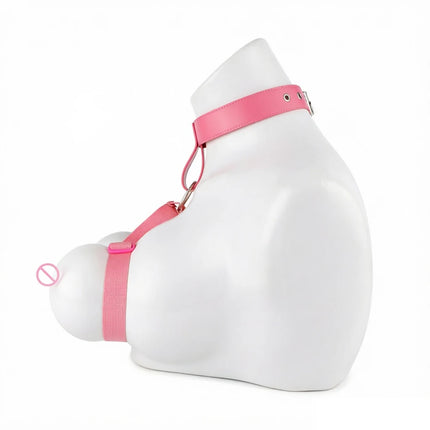 LICKER Chest Harness Belt PU Leather And Webbing Bra Erotic Corset Breast Pleasure Chest Binder Breast Bondage Female Sex Toys