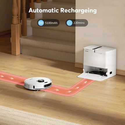 D60S Ultra App Controlled Dry And Wet Rotary Mop Robot Carpet Vacuum Cleaner With Self-Cleaning Station