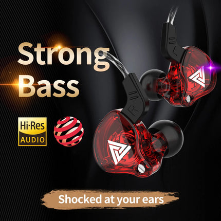 Original QKZ AK6 AKX In Ear Earphone Dynamic Driver Unit Headphone With Mic Stereo Sports HIFI Subwoofer Headset Monitor Earbuds