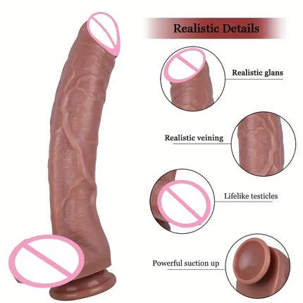 Huge Thick Realistic Dildo Big Penis Double Penetration Anal Plug Vagina Masturbator Fake Dick Adult Sex Toy for Women Sexuales