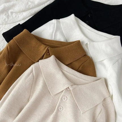 Boys And Girls Sweater Baby Children's Bottoming Shirt 2026 Spring And Autumn New All-match Polo Small Lapel Sweater